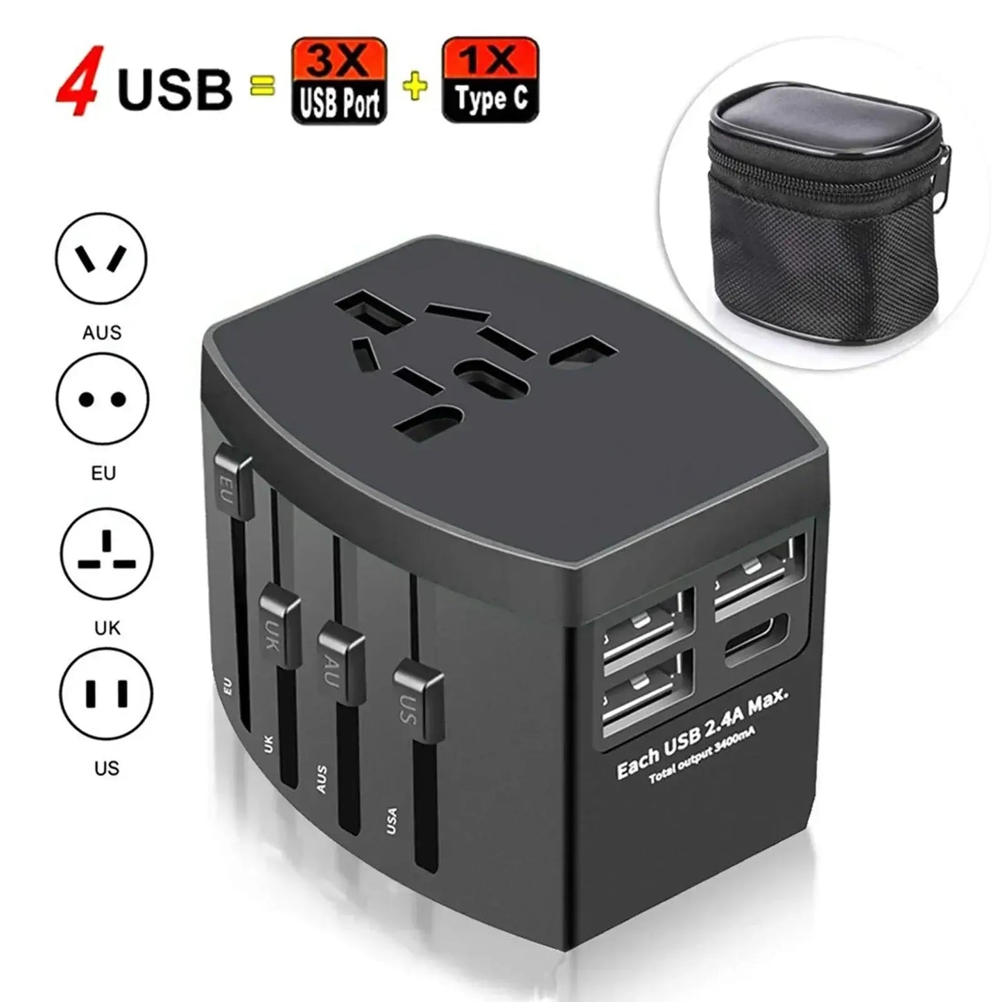 Universal Travel Adapter Survivalist Essentials Survivalist Essentials